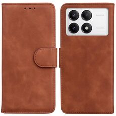 Per Xiaomi Redmi K70 / K70 Pro Custodia per telefono in pelle Flip in puro colore Skin Feel (marrone)
