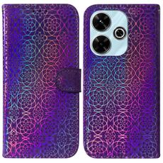 Per Xiaomi Redmi 13 4G Custodia per telefono in pelle con fibbia magnetica colorata (viola)