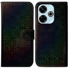 Per Xiaomi Redmi 13 4G Custodia per telefono in pelle con fibbia magnetica colorata (nera)