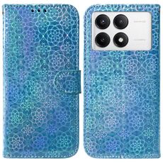 Per Xiaomi Redmi K70 / K70 Pro Custodia per telefono in pelle con fibbia magnetica colorata (blu)