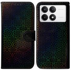 Per Xiaomi Redmi K70 / K70 Pro Custodia per telefono in pelle con fibbia magnetica colorata (nero)