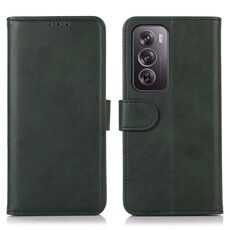 Per OPPO Reno12 Pro 5G Custodia per cellulare in pelle con texture globale mucca (verde)