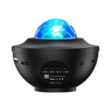 G004 Lampada per proiezione stellata a piccola ciotola Luce laser con altoparlante Bluetooth (nero)