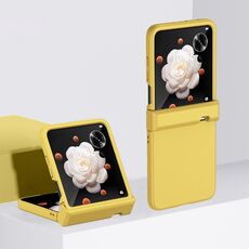 Per Honor Magic V Flip 3 parti Skin Feel PC Custodia antiurto a copertura totale (giallo limone)