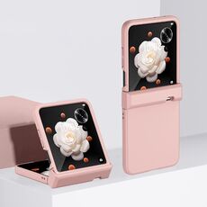 Custodia per telefono antiurto con copertura totale per PC per Honor Magic V Flip 3 parti Skin Feel (rosa)