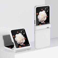Custodia per telefono antiurto a copertura totale in PC per Honor Magic V Flip 3 Parts Skin Feel (bianca)