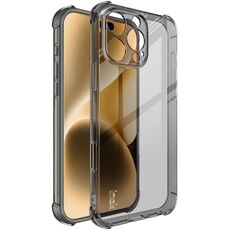 Per iPhone 16 Pro Max custodia per telefono imak antiurto in TPU con airbag (nero trasparente)