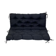 Cuscino per sedia da panca per protezione solare impermeabile morbido per patio domestico, dimensioni: 100x100x10 cm (nero)