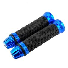 1 paio 22mm Moto Universale Manubrio Copertura In Gomma Oliatore CNC Manopole Manubrio Modificate (Blu)