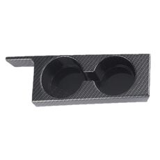 Per BMW Serie 5 E39/528i/530i/M5 Portabicchieri con controllo centrale per auto con guida a sinistra, Colore: Grana di carbonio con scanalatura