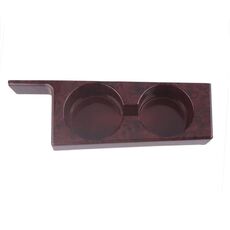 Per BMW Serie 5 E39/528i/530i/M5 Portabicchieri con controllo centrale per auto con guida a sinistra, Colore: Palissandro con scanalatura