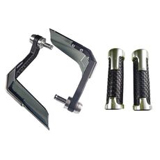 Accessori per la modifica della motocicletta 4 in 1 Parabrezza per clacson Copertura protettiva antivento + Accessori per impugnatura acceleratore in plastica per manubrio(Argento)