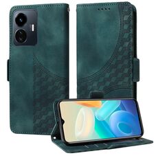 Per vivo Y77 5G / iQOO Z6 Lite Custodia per telefono in pelle stellata con rombo in rilievo globale (verde)