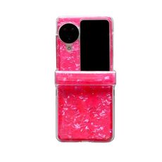Per OPPO Find N3 Flip Set di tre pezzi Custodia per telefono con texture a conchiglia perlescente (Rosso)