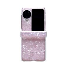 Per OPPO Find N3 Flip Custodia per telefono con texture a conchiglia perlescente in tre pezzi (rosa)