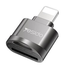 Lettore di schede mini OTG Yesido GS18 8 Pin a TF Card (nero)