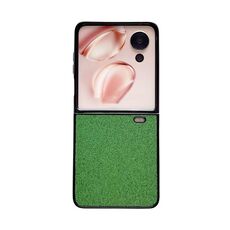 Custodia protettiva antiurto per telefono Honor Magic V Flip con gradiente di colore glitterato (verde)