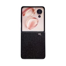 Custodia protettiva antiurto per telefono Honor Magic V Flip con gradiente di colore glitterato (nero)