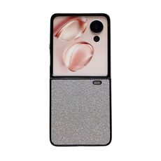 Custodia protettiva antiurto per telefono Honor Magic V Flip con gradiente di colore glitterato (grigio)