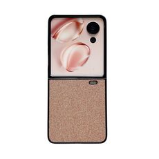 Custodia protettiva antiurto per telefono Honor Magic V Flip con gradiente di colore glitterato (oro rosa)
