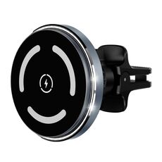 Supporto per auto con ricarica wireless magnetica M68 da 15 W (grigio scuro)
