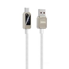 REMAX RC-C070 Cavo di ricarica rapido intrecciato da USB a tipo C per display digitale da 1,2 m 66 W (bianco)