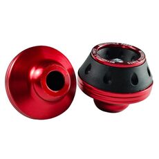 1 paio di accessori per la modifica CNC del motociclo, tazza forcella in lega di alluminio a prova di caduta (rosso)