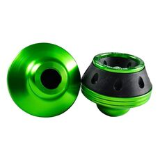 1 paio di accessori per modifiche CNC per motociclette Forcella in lega di alluminio anticaduta (verde)