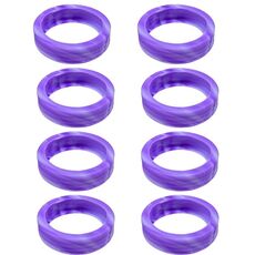 8 pezzi/set copertura protettiva in silicone per ruote per bagagli copertura per sedia girevole per riduzione del rumore, dimensioni: ruote grandi da 5-7 cm (viola misto blu)