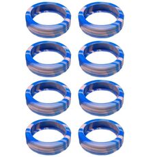 8 pezzi/set copriruota in silicone per bagagli, copriruota girevole per sedia, copriruota antirumore, dimensioni: ruote grandi da 5-7 cm (blu misto rosa)