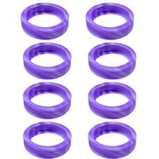 8 pezzi/set copertura protettiva in silicone per ruote per bagagli copertura per sedia girevole per riduzione del rumore, dimensioni: piccole ruote da 4-5 cm (viola misto blu)
