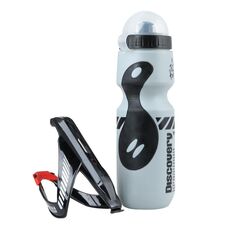 Set di borracce per mountain bike da 650 ml, borraccia sportiva per ciclismo all'aperto con gabbia a forma di V (grigio)