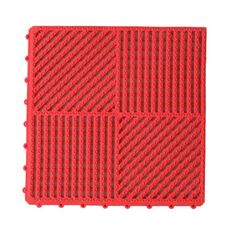 Tappetini da bagno 30x30 cm Tappetini antiscivolo in PVC idrofobico resistente allo sporco cavo(Rosso)