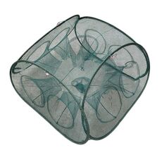 Attrezzatura da pesca per gamberetti con rete da pesca quadrata pieghevole automatica, specifica: 9 fori