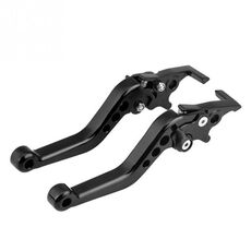 1 paio di motociclette CNC a sei velocità con freno a doppio disco, manubrio regolabile, leva freno bici elettrica (nero)