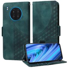 Custodia per telefono in pelle stellata con rombo goffrato per Honor 50 Lite (verde)