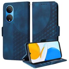 Custodia per telefono in pelle stellata con rombo in rilievo per Honor X7 4G / Play 30 Plus (blu)