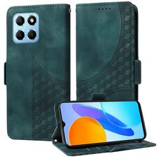 Custodia per telefono in pelle stellata con rombo goffrato per Honor X6 4G / X6s (verde)