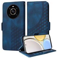 Custodia per telefono in pelle stellata con rombo goffrato per Honor X30 / X40 GT (blu)