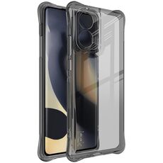 Per Motorola Edge 2024 imak custodia per telefono in TPU antiurto con airbag (nero trasparente)