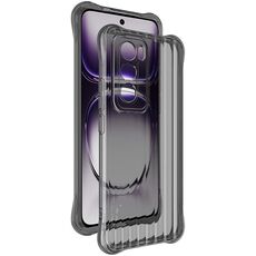 Per OPPO Reno12 Pro Global IMAK Custodia per telefono in TPU con struttura ondulata (nero trasparente)