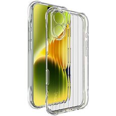 Per iPhone 16 IMAK Custodia per telefono in TPU con airbag con texture ondulata (trasparente)
