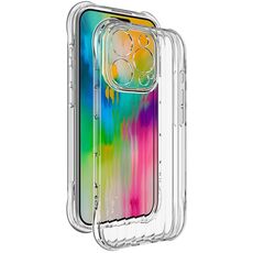 Per iPhone 16 Pro IMAK Custodia per telefono in TPU con airbag con texture ondulata (trasparente)