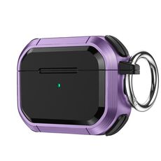 Custodia protettiva per AirPods 3 Armor TPU + PC Earbuds Box con fibbia in metallo (viola)