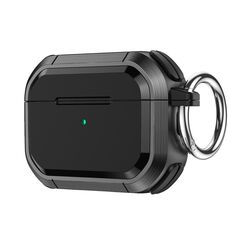 Custodia protettiva per AirPods 3 Armor TPU + PC Earbuds Box con fibbia in metallo (nera)