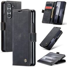 Per Samsung Galaxy Z Fold6 5G CaseMe 013 Custodia per telefono in pelle con vibrazione orizzontale multifunzionale (nera)