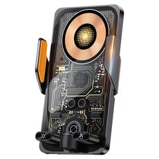 C1 Caricatore rapido wireless per auto 66W Supporto per telefono Sensore a infrarossi Stile punk(Nero)