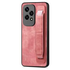 Custodia per telefono posteriore in pelle con supporto per cinturino retrò Golbal per Honor 200 Lite (rosa)