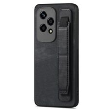 Custodia per telefono posteriore in pelle con supporto per cinturino retrò Golbal per Honor 200 Lite (nera)