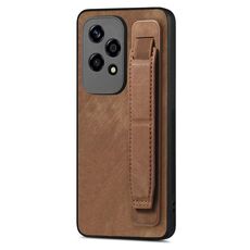 Custodia per telefono posteriore in pelle con supporto per cinturino retrò Golbal per Honor 200 Lite (marrone)
